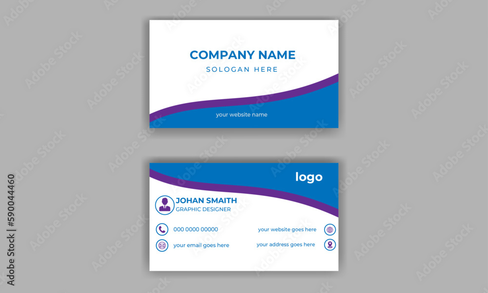modern creative business card and name card,horizontal simple clean template vector design, layout in rectangle size. modern creative business card and name card,horizontal simple clean template vector design, layout in rectangle size.
