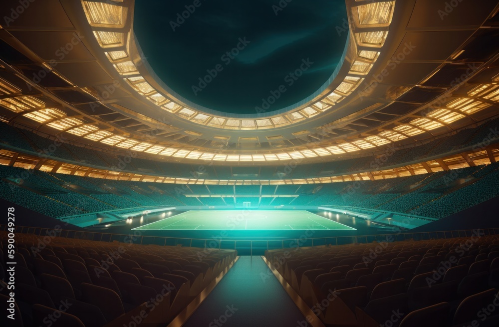 Obraz premium An interior of an arena. Generative AI.