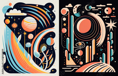 Abstract geometric space an...