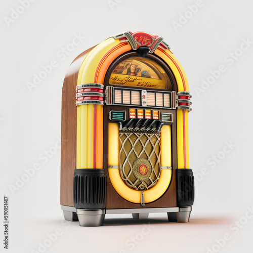Bunte Retro Jukebox (Erstellt durch KI-Tool)