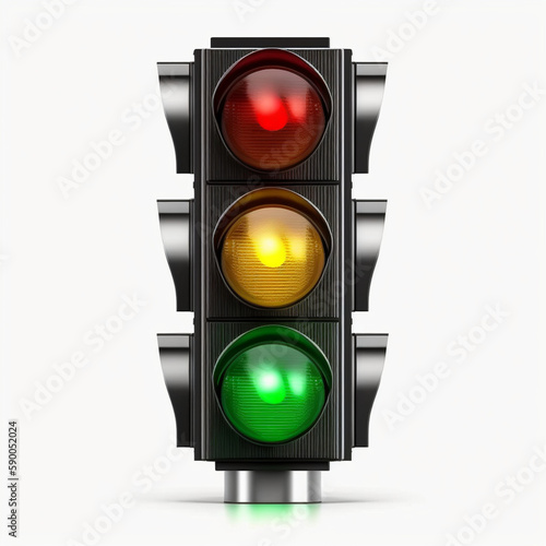 Ampel mit Rot, Gelb und Grün (Erstellt durch KI-Tool)