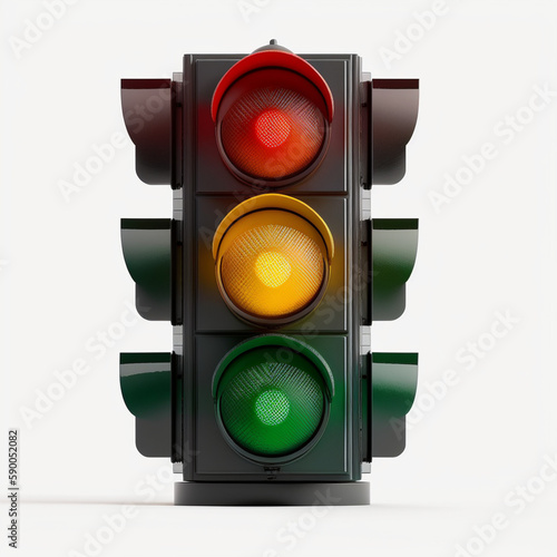 Ampel mit Rot, Gelb und Grün (Erstellt durch KI-Tool)