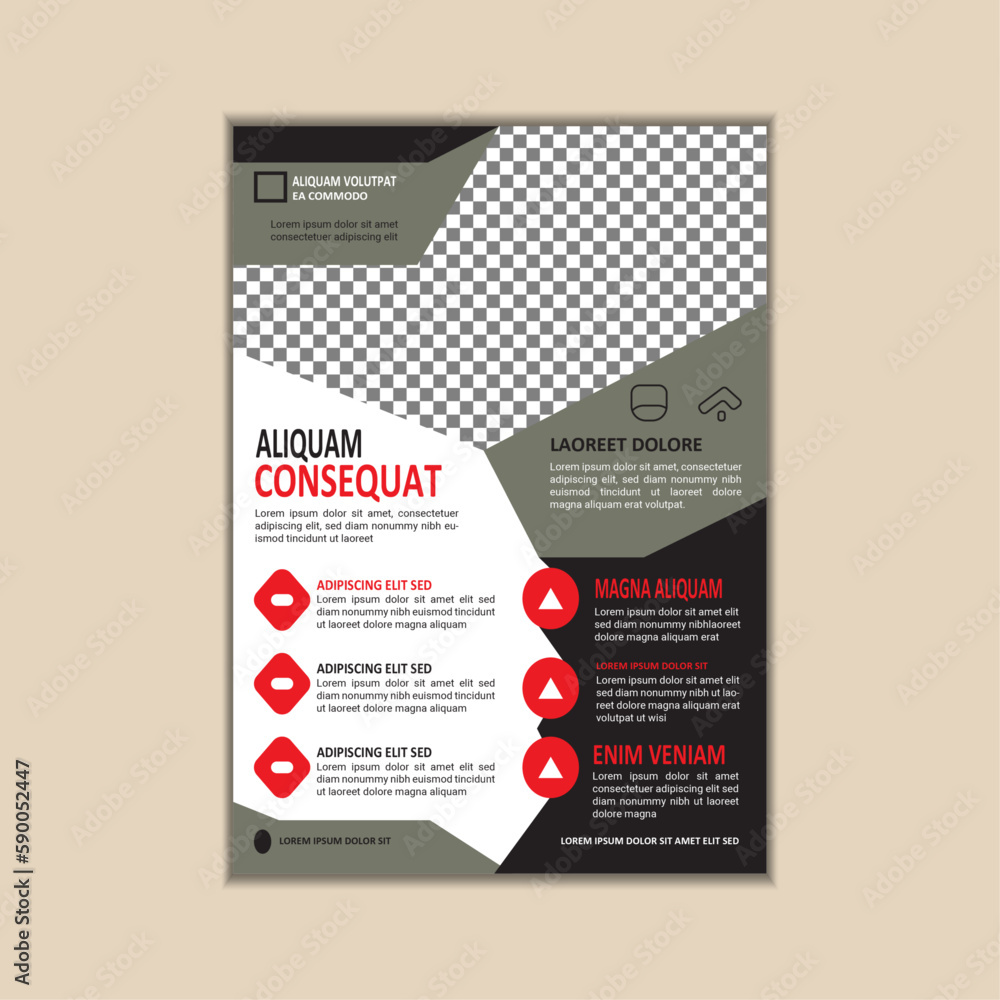 Obraz premium Corporate Business Flyer Template A4 Size with Bleed Vector design