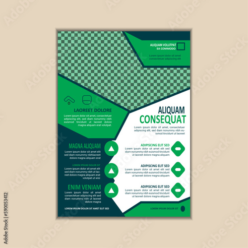 Corporate Business Flyer Template A4 Size with Bleed Vector design