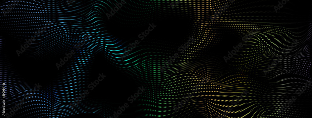 Abstract color waves. Space design for postcards, posters, banners, covers and backgrounds
