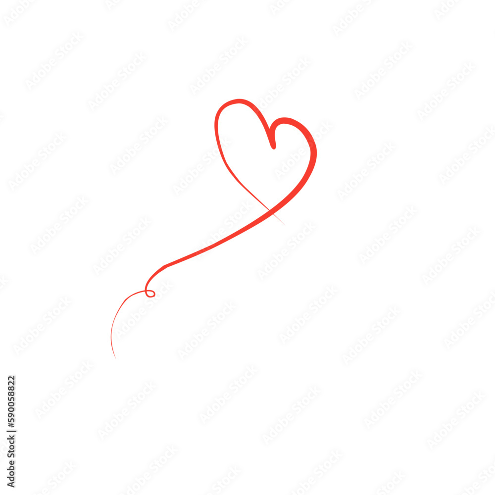 Heart Swirl Line Illustration Heart Swirl Line Illustration