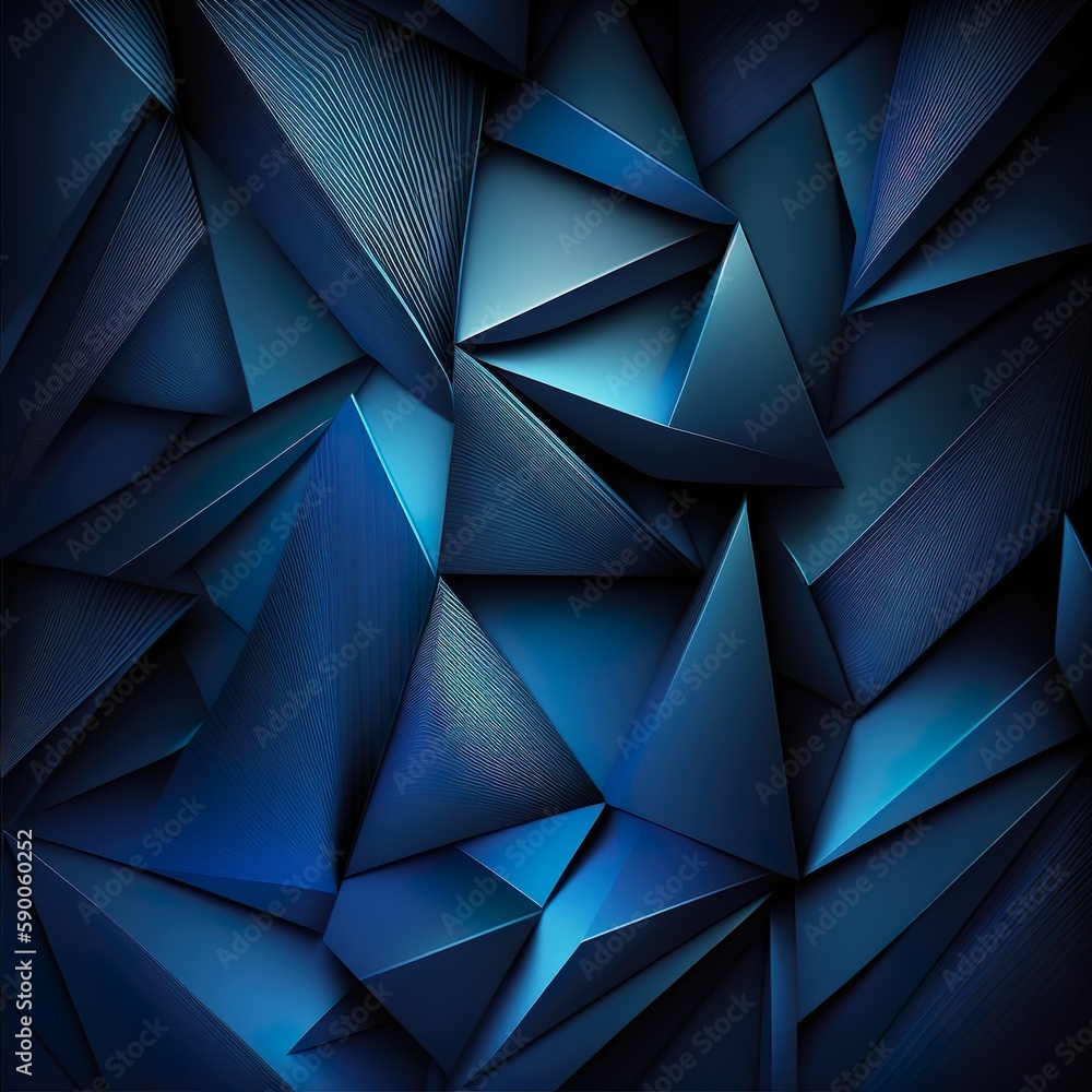 Blue triangles wallpaper generated with AI Blue triangles wallpaper generated with AI