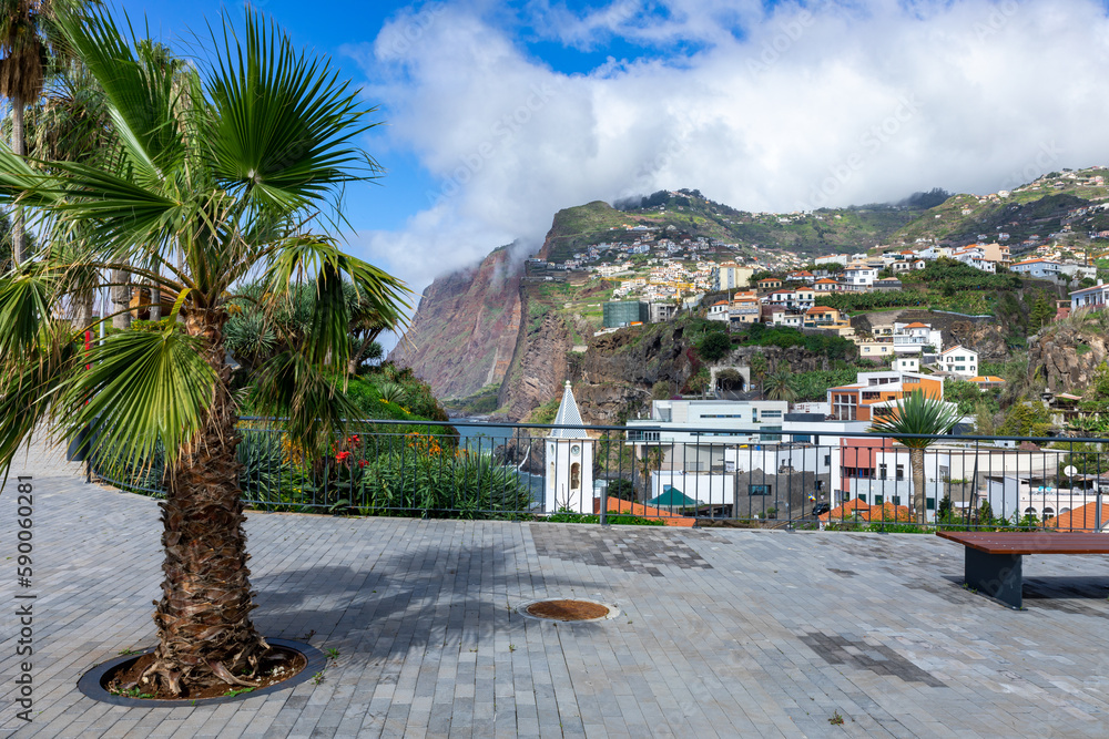 Madeira. Camara de Lobos. Small fisherman village, popular tourist destination. Madeira is known as the island of eternal spring. Madeira Island, Portugal.