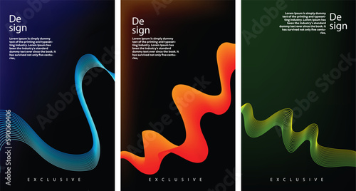 Fluid gradient background vector. Cute and minimal style posters with colorful, geometric shapes, stars and liquid color. Modern wallpaper design for social media, idol poster, banner, flyer.