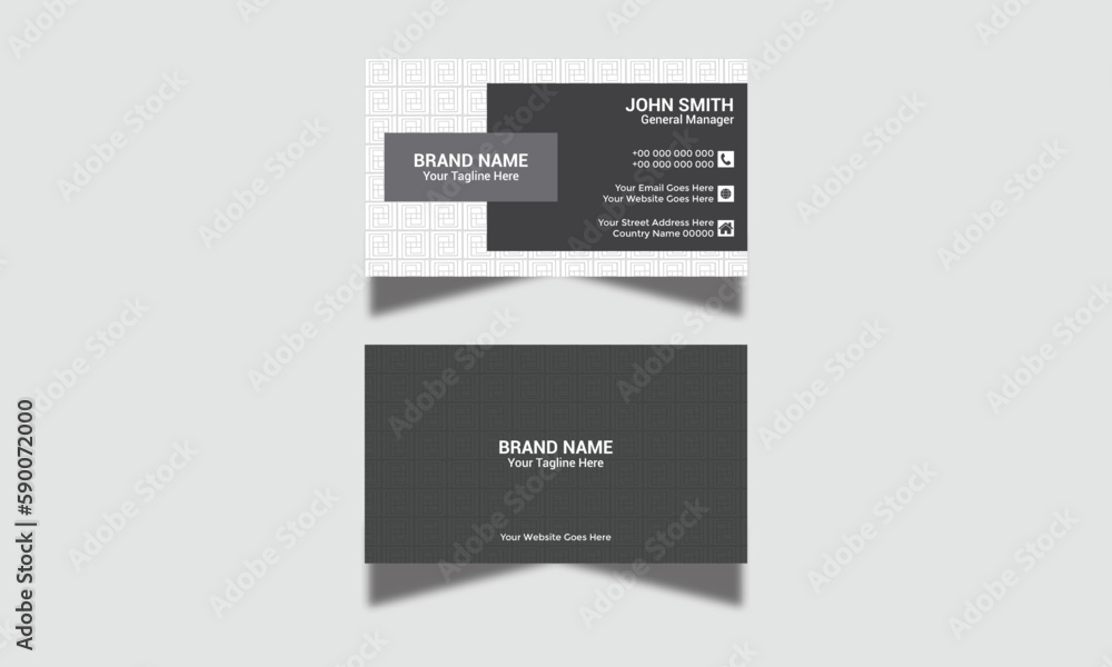 Modern Corporate and Creative Business Card Design Template Double-Sided Horizontal Name Card Simple and Clean White and Black Visiting Card Vector Illustration Colorful Gradient Business Card Pattern Modern Corporate and Creative Business Card Design Template Double-Sided Horizontal Name Card Simple and Clean White and Black Visiting Card Vector Illustration Colorful Gradient Business Card Pattern