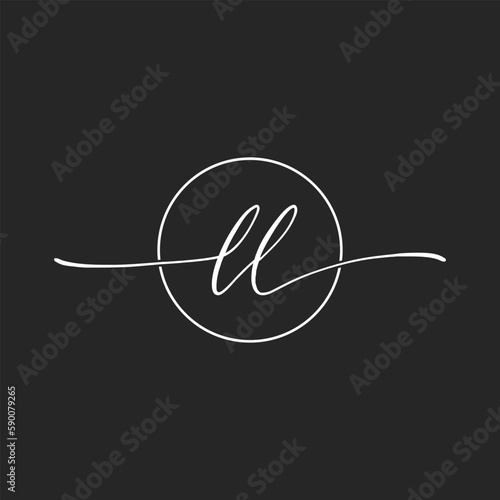 letter LL concept logo design vector illustrations