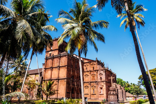 Exterior of the Basilica of Bom Jesus in Old Goa, Goa Velha, Goa, India, Asia