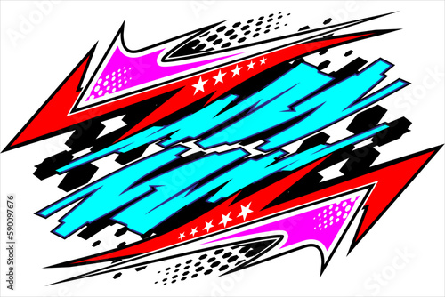 Design vector racing background with unique lines and bright color combinations, perfect for your wrapping designs