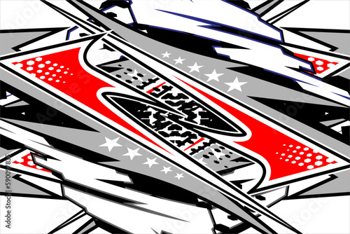 Design vector racing background with unique lines and a mix of grayscale, black, white and gray colors, perfect for your wrapping designs
