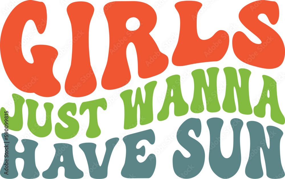Girls Just Wanna Have Sun Retro SVG, Summer Retro SVG,  Vacation SVG, Beach SVG, Lake Life SVG