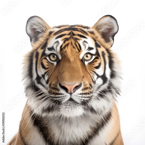 white tiger isolated on white