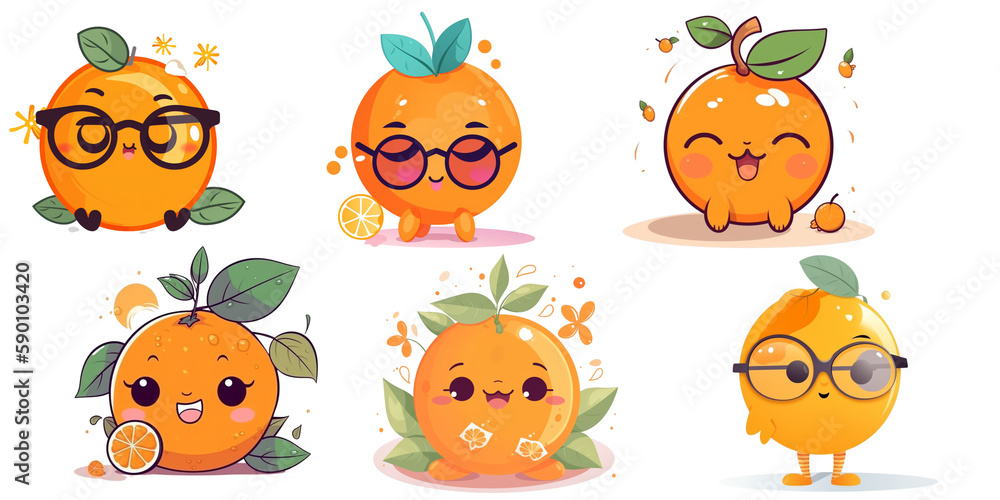 Orange design set over png background created with Ai technology Orange design set over png background created with Ai technology