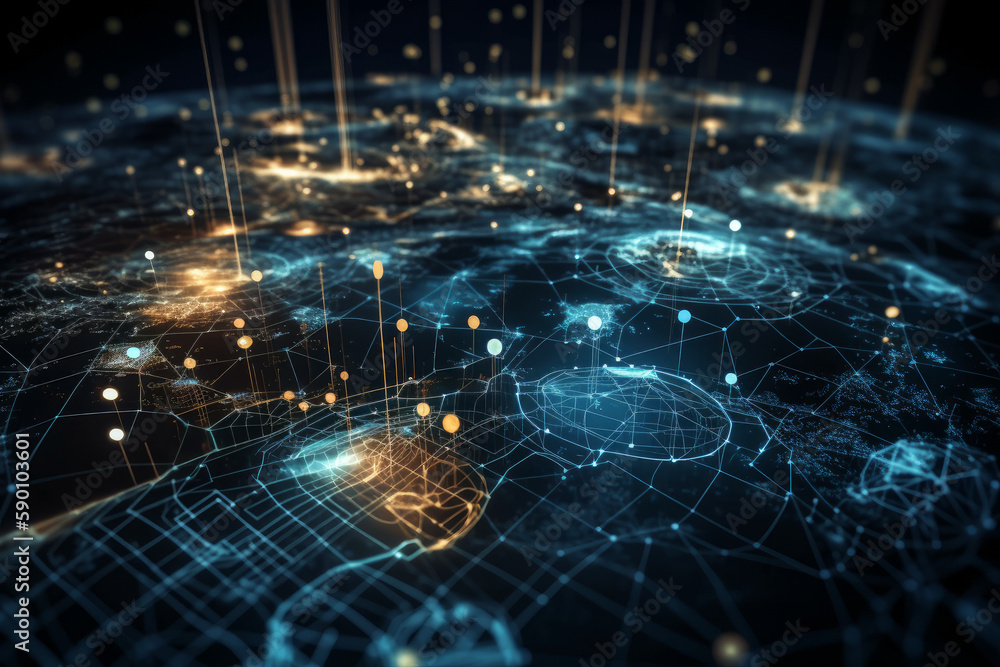 Obraz premium Advanced Technology for Intelligent Automation and Smart Manufacturing, Emerging Technologies for the Future of Industry and Business, generative AI