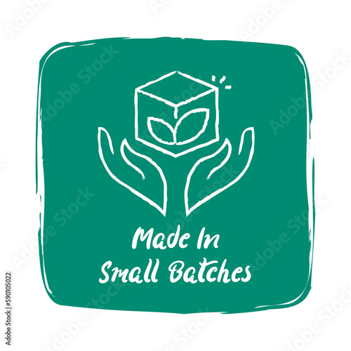 Made in Small Batches icon. Artisanal Candle Icon with hand-drawn touch.
