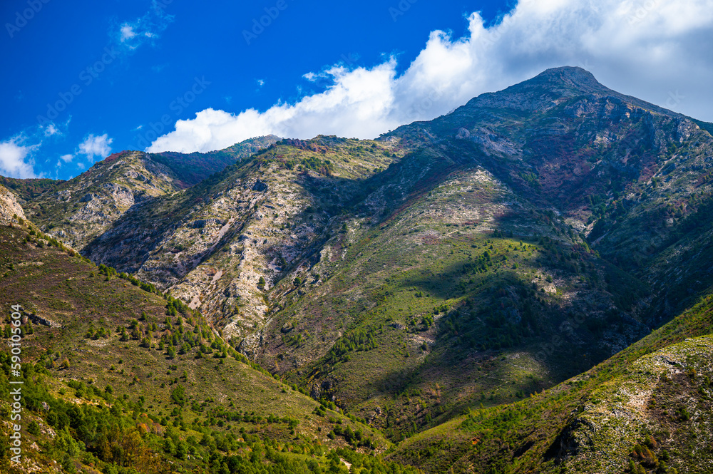 El Cielo mountain, beautiful travel destination of a southern Spain. The Sierras de Tejeda, Almijara and Alhama Mountains.