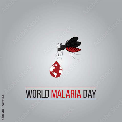 World malaria day poster theme, Illustration