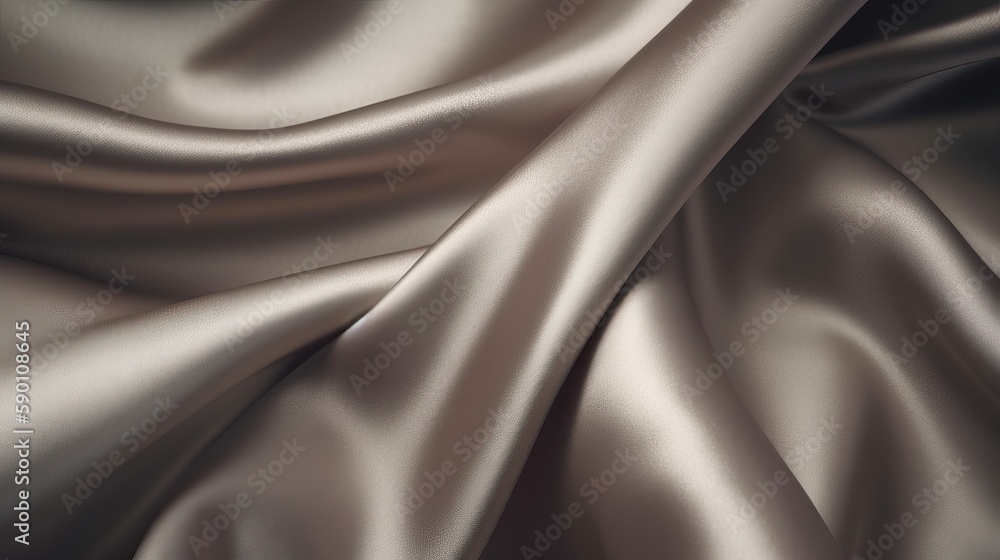 Background Texture Platinum Satin Elegant Shimmering Fabric Surface Generative AI