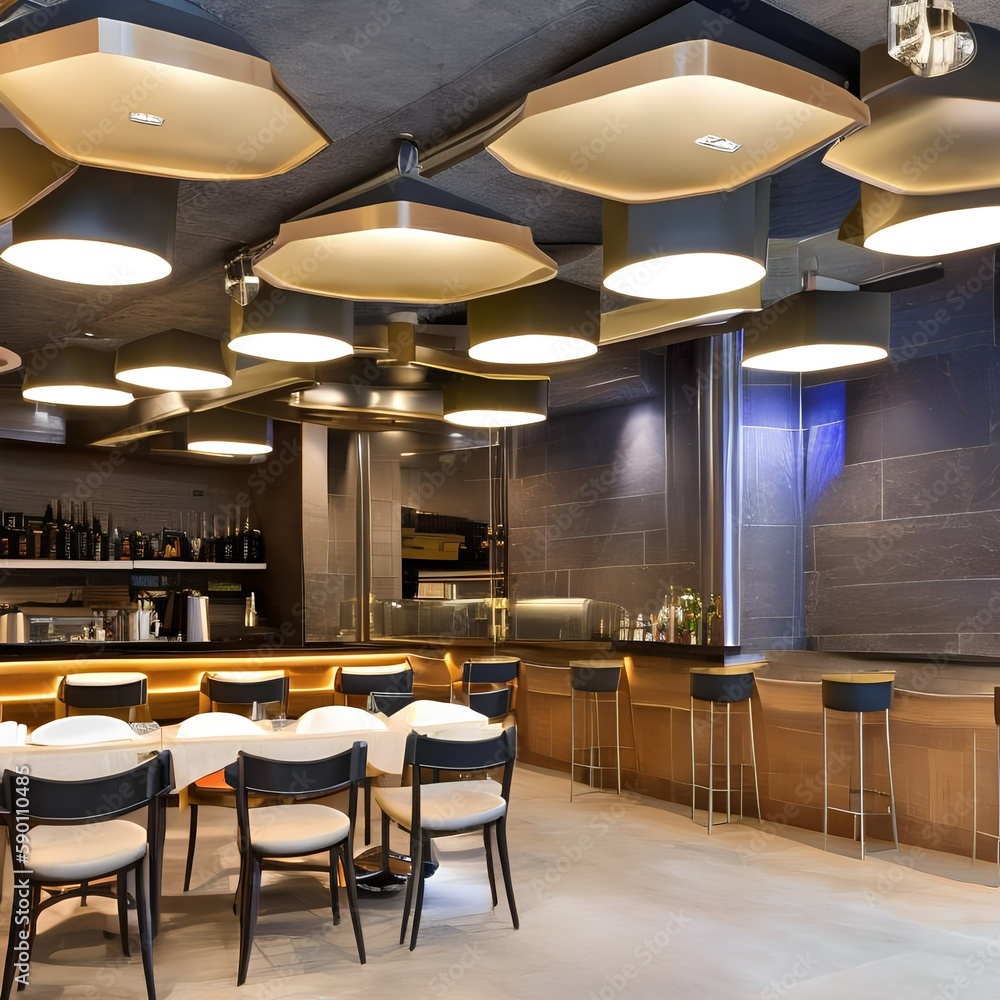 Fototapeta premium Bistro restaurant233, Generative AI