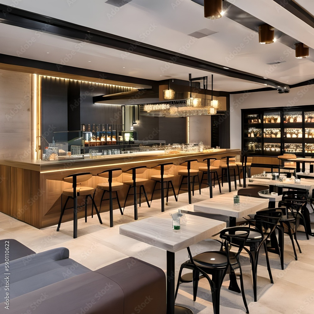 Obraz premium Bistro restaurant293, Generative AI