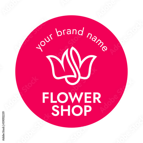Flower Shop lable, brand logo