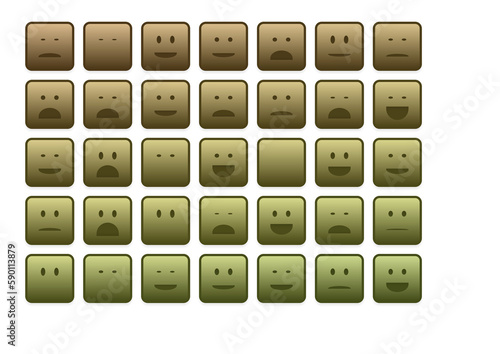 set of colourful emojis