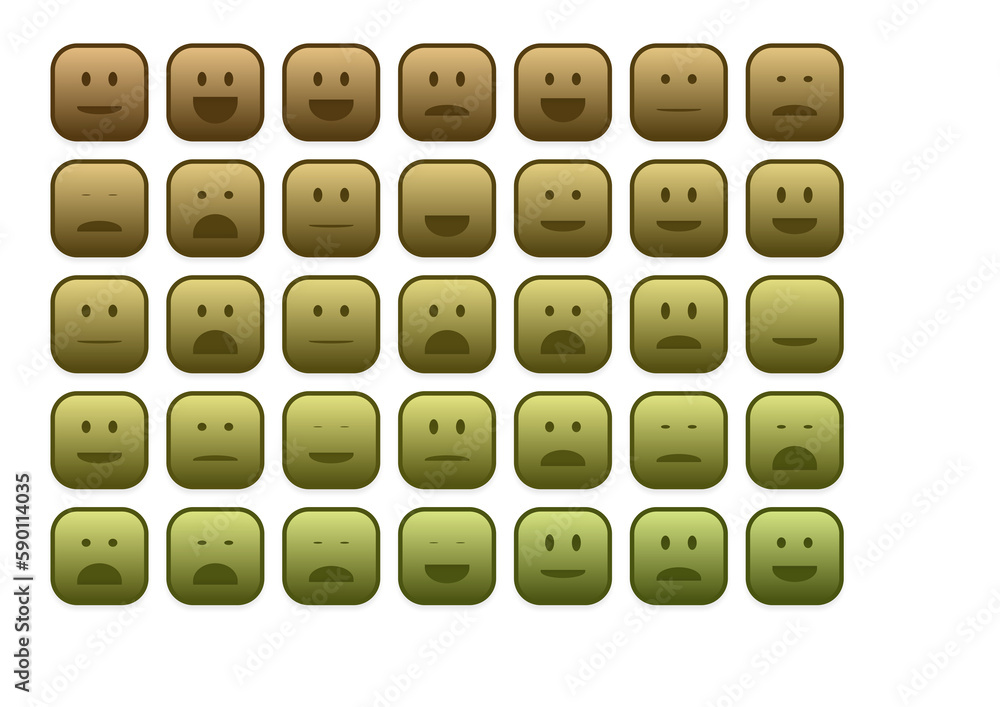 set of colourful emojis set of colourful emojis