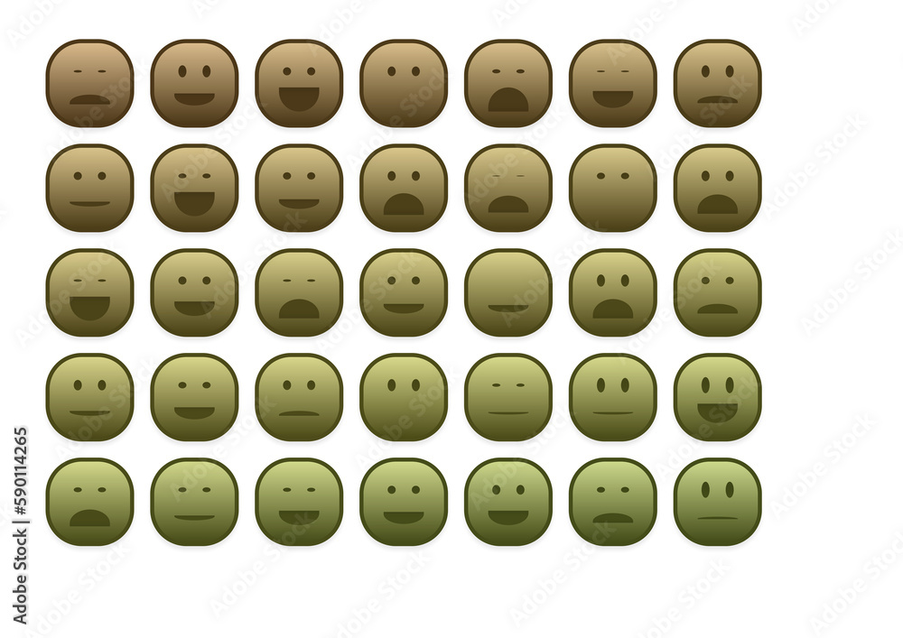 set of colourful emojis set of colourful emojis