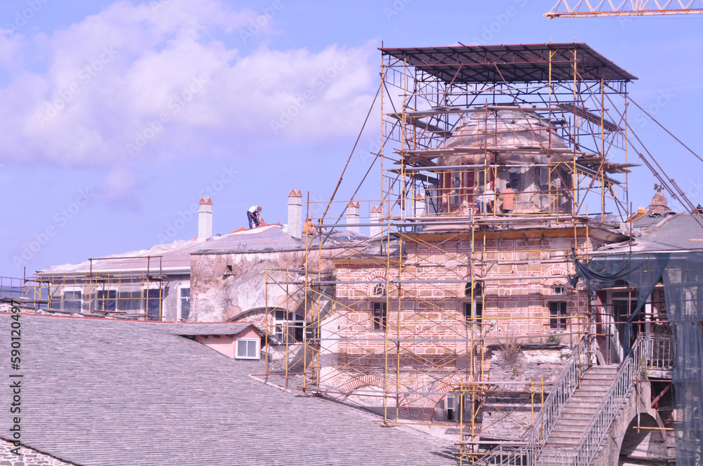 The Monastery of Vatopedi is a monastery built on Mount Athos
