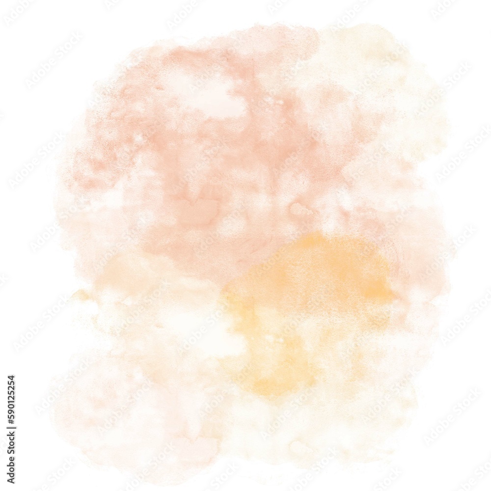 Color spots digital watercolor. Background for label design, text inserts. For website design. For printing on cosmetics, perfumes, advertising for a female audience. Beige, brown, orange colors.