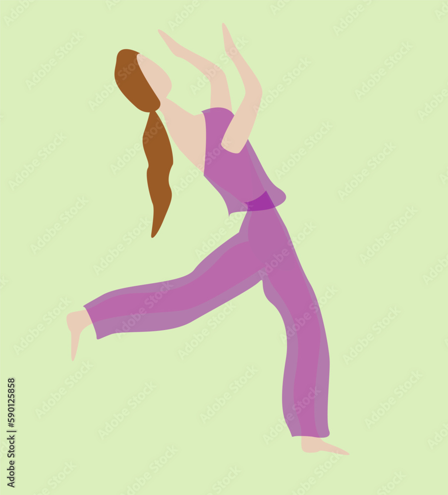 Woman doing sports vector illustration Woman doing sports vector illustration