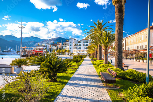 Obraz na płótnie Town of Tivat scenic yachting destination waterfront view w salonie