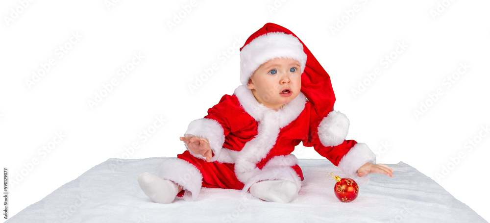 Cute Santa Claus boy on background Cute Santa Claus boy on background