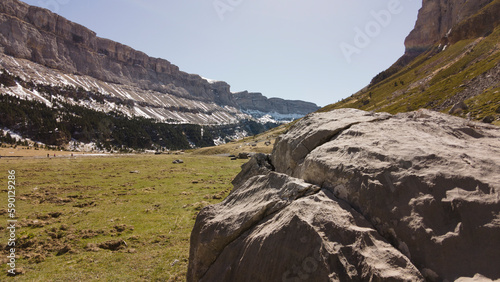 mountain landscape in Ordesa National Park in  the pyrenees