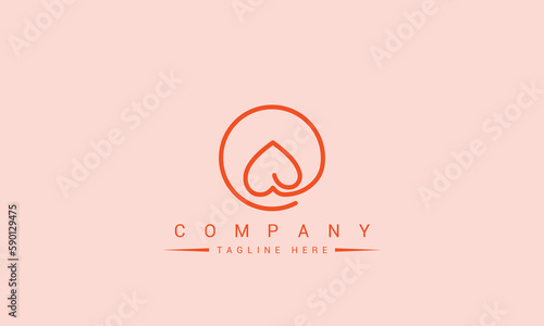 Letter O Logo Design, Modern Creative O Logo with heart, Love Logo Symbol