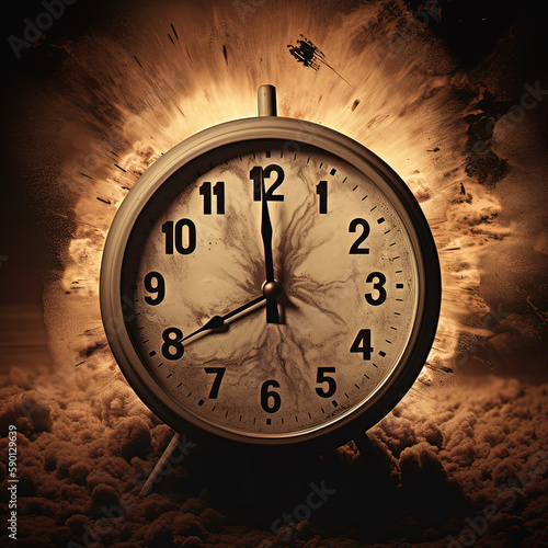 Wallpaper Mural ountdown to Disaster: The Looming Threat of Atomic War. Generative Ai. Torontodigital.ca