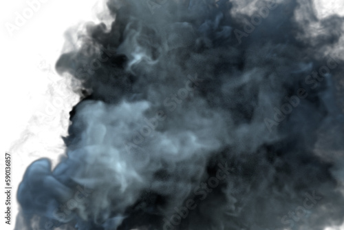 Smoke clouds on a transparent background