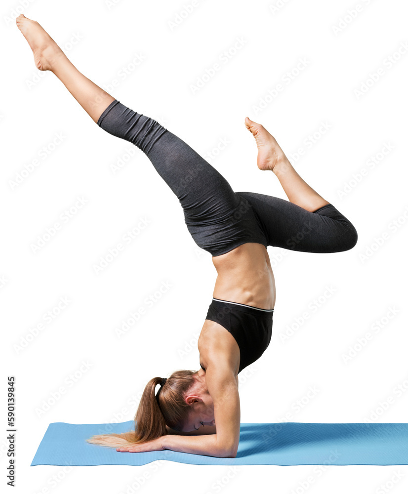 Beautiful sporty woman doing exercise on the floor Beautiful sporty woman doing exercise on the floor