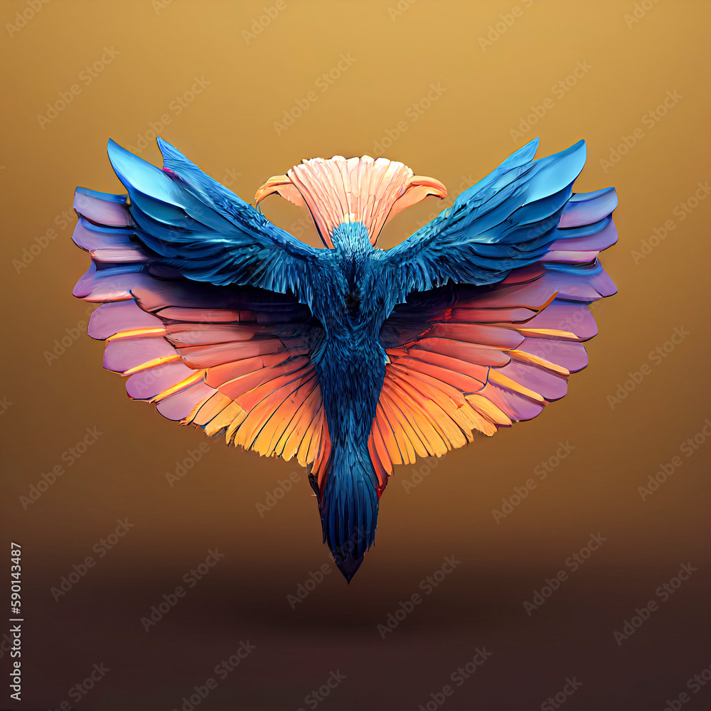 Behold the Magnificence of Nature's Flight with a Breathtaking Image of Beautiful Bird Wings, Featuring Intricate Feathers and Graceful Form, created with Generative AI technology Behold the Magnificence of Nature's Flight with a Breathtaking Image of Beautiful Bird Wings, Featuring Intricate Feathers and Graceful Form, created with Generative AI technology