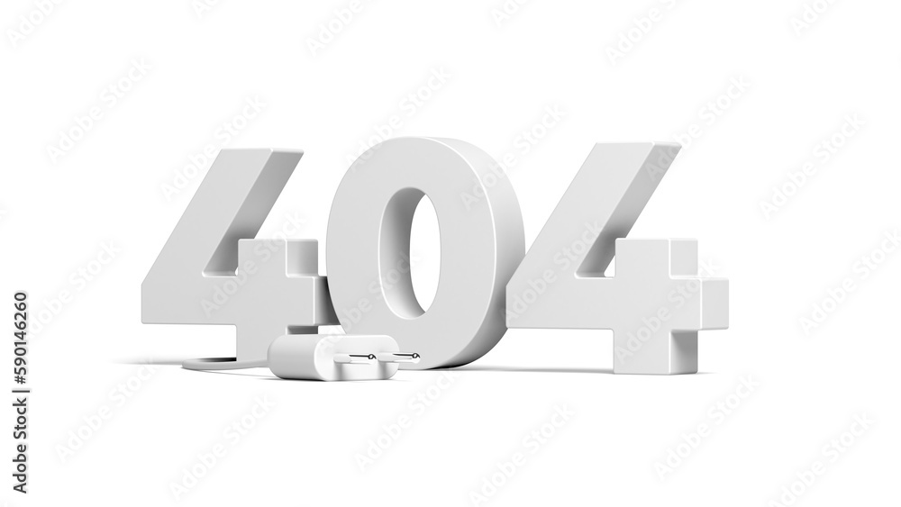 404 error isolated on white background. Page not found. 3d illustration. 404 error isolated on white background. Page not found. 3d illustration.