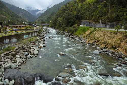 River Rio Verde at the village Rio Verde at Banos, Tungurahua Province, Ecuador, South America
 photo