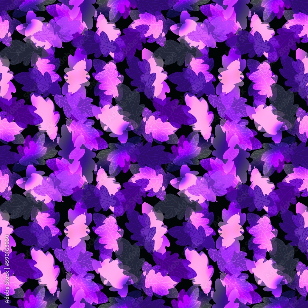 Autumn oak leaves seamless floral pattern for wrapping paper and fabrics and linens and kids clothes print