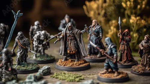 Dungeons and dragons miniature battle, generative ai