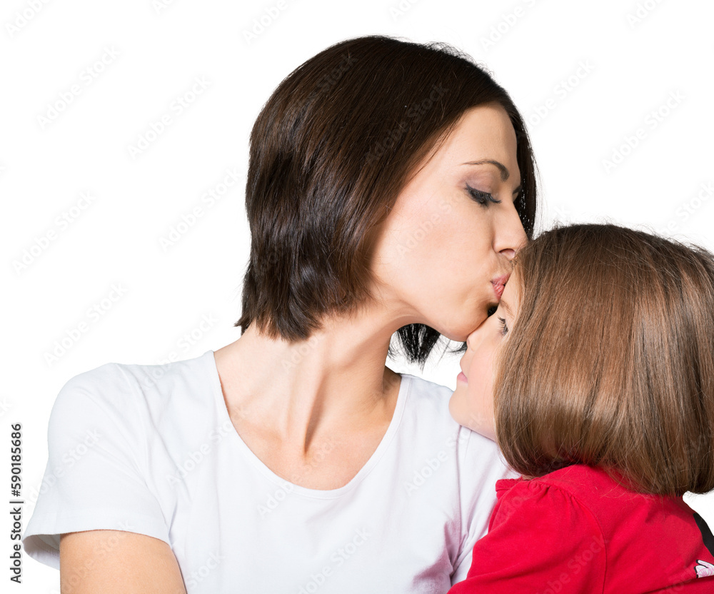 Mother Kissing Daughter on the Forehead Mother Kissing Daughter on the Forehead