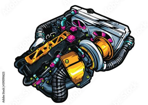 Premium Vector | Engine