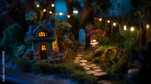 Fairytale village. Created using generative AI. © Vojtch